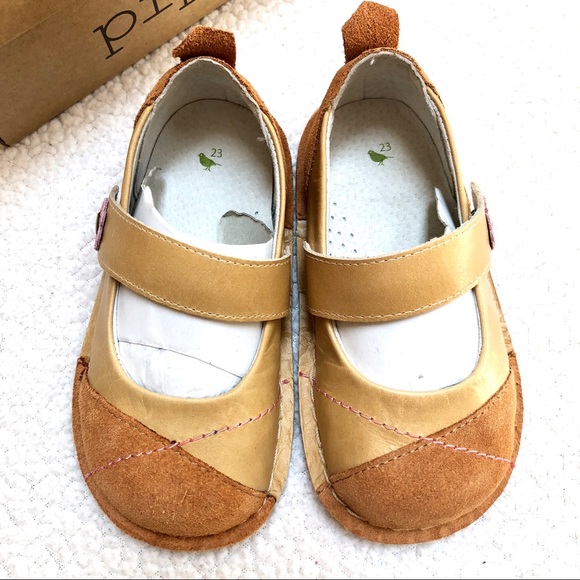 Pipit Caramel Suede Shoes Jill Mini Mary Jane’s 7 - Picture 4 of 13